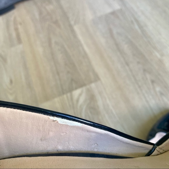 Qupid Black Patent Leather Style Pointed Toe Heels - Picture 8 of 11